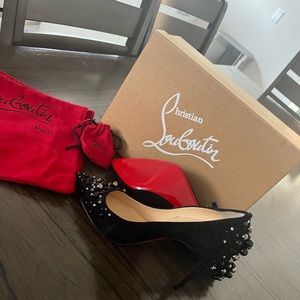 Christian Louboutin Red Bottom Heels with extra beads/dust bag/ original box